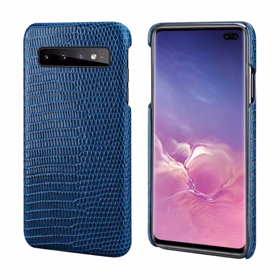 Custodia per cellulare in pelle con stampa lucertola di buona qualità dal design OEM per Samsung S10 Plus